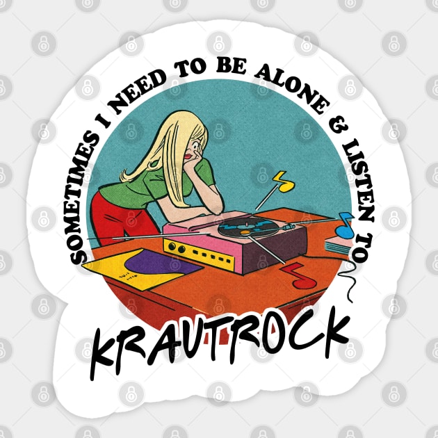 Krautrock - Obsessive Music Fan Gift Sticker by DankFutura